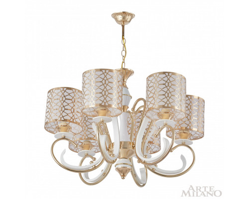 Дополнительное фото Люстра подвесная Arte Milano Florentia-1237 301237/6 Wh/Gd: Купить в Интернет магазин освещения GCSVET.RU