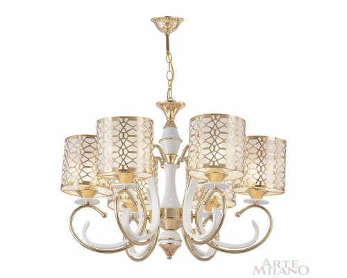 Дополнительное фото Люстра подвесная Arte Milano Florentia-1237 301237/6 Wh/Gd: Купить в Интернет магазин освещения GCSVET.RU