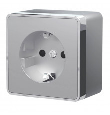 Розетка с заземлением Werkel Gallant серебряный W5071006 4690389167157