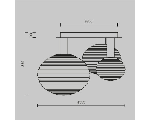 Дополнительное фото Люстра потолочная Maytoni Reels MOD268CL-03B: Купить в Интернет магазин освещения GCSVET.RU