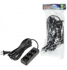 Удлинитель бытовой Uniel Ultra S-CU3-7 BLACK UL-00009987