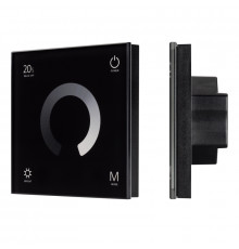 Панель Arlight Smart-P4-Dim-G-IN Black (12-24V, 4x3A, Sens, 2.4G) 034778