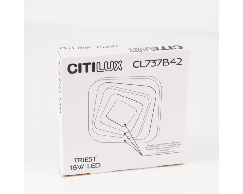 Дополнительное фото Светильник потолочный Citilux Триест CL737B42: Купить в Интернет магазин освещения GCSVET.RU
