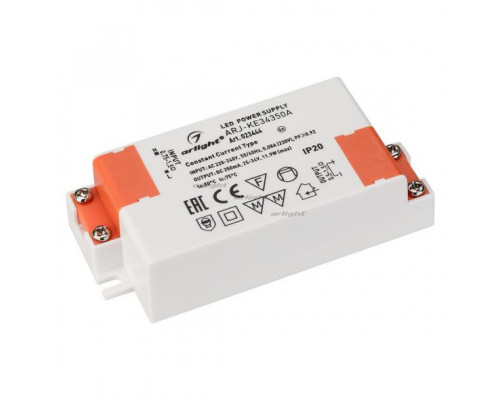 Основное фото Сетевой адаптер Arlight ARJ-KE34350A (12W, 350mA, PFC) 023444: Купить в Интернет магазин освещения GCSVET.RU