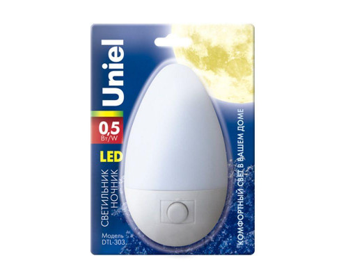 Основное фото Светильник настенный LED (02743) Uniel DTL-303-Овал/White/3LED/0,5W: Купить в Интернет магазин освещения GCSVET.RU