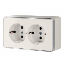 Розетка двойная с заземлением Werkel Gallant слоновая кость W5072103 4690389164668