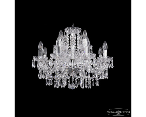 Основное фото Люстра подвесная Bohemia Ivele Crystal 1403/8+4/195 Ni: Купить в Интернет магазин освещения GCSVET.RU