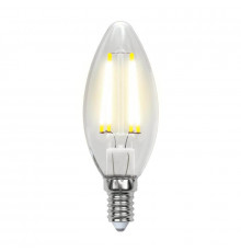 Филаментная лампа светодиодная (UL-00003250) Uniel E14 7,5W 3000K прозрачная LED-G45-7,5W/WW/E14/CL GLA01TR