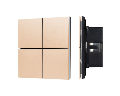 Основное фото Кнопочная панель Arlight KNX-304-23-IN Champagne BUS, Frameless 039665: Купить в Интернет магазин освещения GCSVET.RU