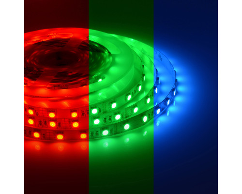 Основное фото Комплект светодиодной ленты Apeyron 12В 14.4Вт/м smd 5050 60 д/м IP20 5 м RGB (блок, коннектор, контроллер) 10-33: Купить в Интернет магазин освещения GCSVET.RU