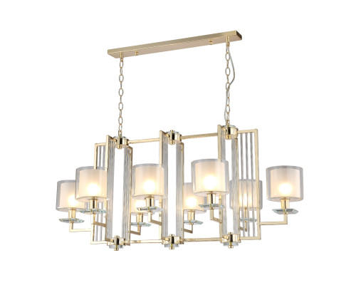 Дополнительное фото Люстра подвесная Crystal Lux Nicolas NICOLAS SP8 L1000 GOLD/WHITE: Купить в Интернет магазин освещения GCSVET.RU