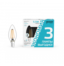 Светодиодная лампочка Gauss Basic Filament 1031126T