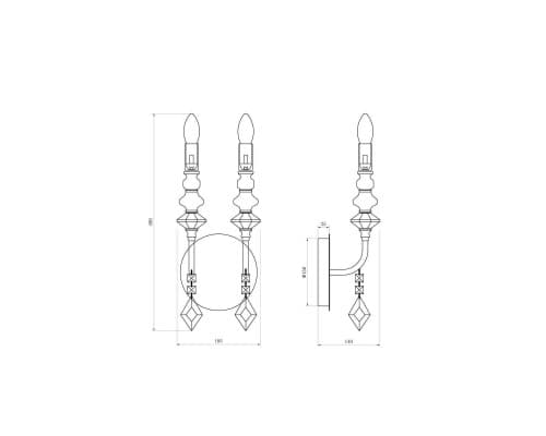 Дополнительное фото Настенный светильник Lucia Tucci Maya W4450.2 Chrome: Купить в Интернет магазин освещения GCSVET.RU