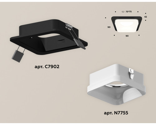 Дополнительное фото Светильник встраиваемый Ambrella Light Techno XC7902013 (C7902, N7755): Купить в Интернет магазин освещения GCSVET.RU