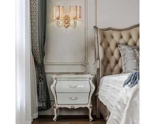 Дополнительное фото Настенный светильник Arte Milano Florentia-8857 308857/2W Wh/Gd: Купить в Интернет магазин освещения GCSVET.RU