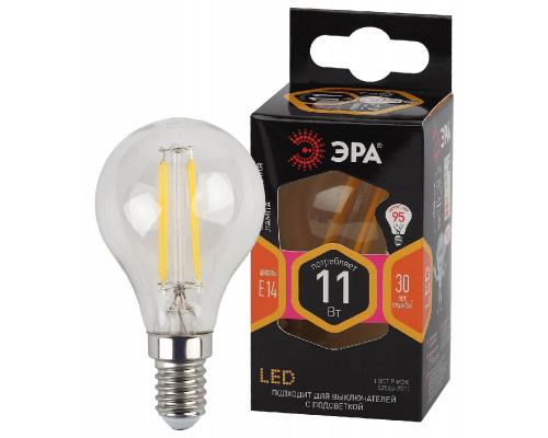 Основное фото Светодиодная лампочка Эра F-LED P45-11w-827-E14 Б0047012: Купить в Интернет магазин освещения GCSVET.RU