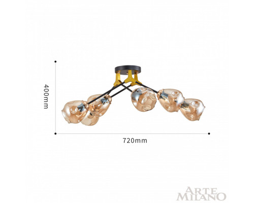 Дополнительное фото Люстра потолочная Arte Milano Amalfi 252588/6 Br: Купить в Интернет магазин освещения GCSVET.RU