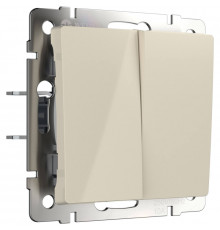 Выключатель двухклавишный Werkel слоновая кость W1120003 4690389155604