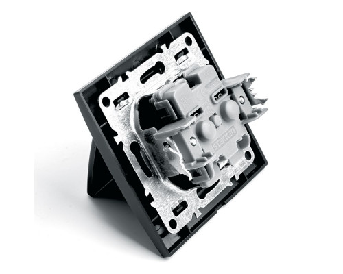 Дополнительное фото Розетка 1-местная с крышкой Stekker PST16-9012-03 с защитной шторкой 39481: Купить в Интернет магазин освещения GCSVET.RU