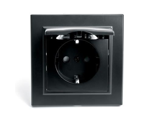 Дополнительное фото Розетка 1-местная с крышкой Stekker PST16-9012-03 с защитной шторкой 39481: Купить в Интернет магазин освещения GCSVET.RU