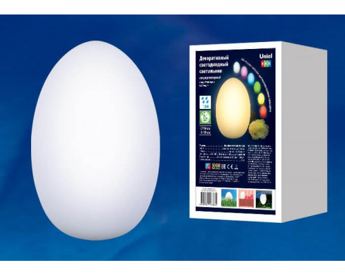 Дополнительное фото Светильник светодиодный уличный (UL-00003302) Uniel ULG-R003 019/RGB IP54 Egg: Купить в Интернет магазин освещения GCSVET.RU