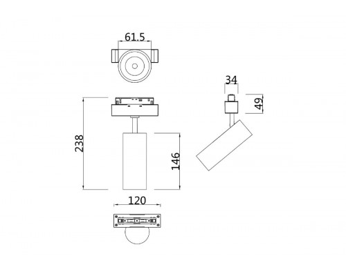 Дополнительное фото Светильник трековый Maytoni Focus LED  TR019-2-15W4K-W: Купить в Интернет магазин освещения GCSVET.RU