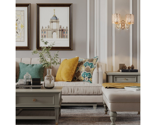 Дополнительное фото Настенный светильник Arte Milano Florentia-6067 306067/2W Wh/Gd: Купить в Интернет магазин освещения GCSVET.RU