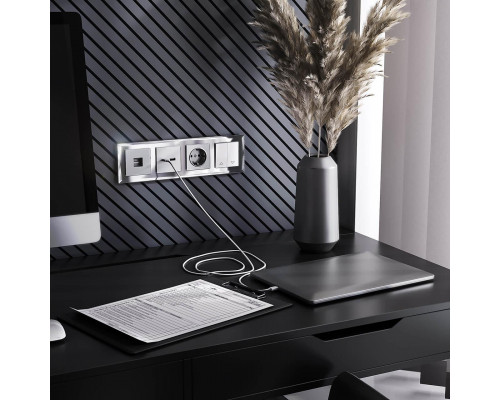 Дополнительное фото Рамка на 4 поста Werkel Diamant зеркальный W0041220 4690389158858: Купить в Интернет магазин освещения GCSVET.RU
