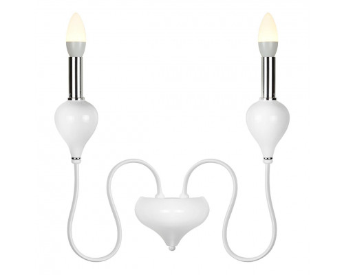 Дополнительное фото Настенный светильник iLamp Lady B88003-2 WH: Купить в Интернет магазин освещения GCSVET.RU