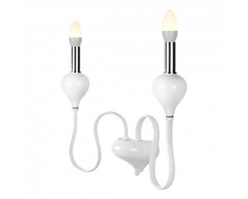 Дополнительное фото Настенный светильник iLamp Lady B88003-2 WH: Купить в Интернет магазин освещения GCSVET.RU