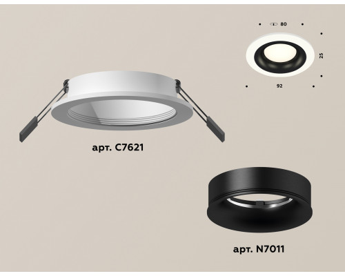 Дополнительное фото Светильник встраиваемый Ambrella Light Techno XC7621002 (C7621, N7011): Купить в Интернет магазин освещения GCSVET.RU