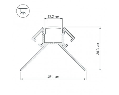 Дополнительное фото Профиль Arlight ARH-DECORE-S12-EXT-2000 ANOD внешний 023889: Купить в Интернет магазин освещения GCSVET.RU