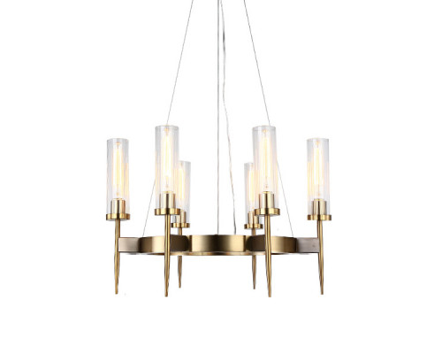 Основное фото Люстра подвесная Delight Collection Alouette KM0936P-6 brass: Купить в Интернет магазин освещения GCSVET.RU