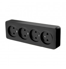 Розетка 4-местная б/з Stekker София 49319 MST10-14-02