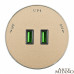 Дополнительное фото Трековая розетка Arte Milano Am-track-sockets 380011TS/USBx2 Gold: Купить в Интернет магазин освещения GCSVET.RU