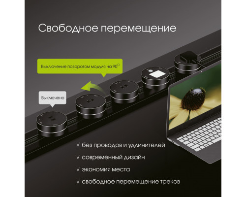 Дополнительное фото Трековая розетка Arte Milano Am-track-sockets 380011TS/USBx2 Gold: Купить в Интернет магазин освещения GCSVET.RU