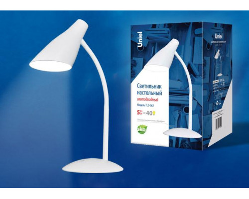 Дополнительное фото Лампа настольная (UL-00004463) Uniel TLD-561 White/LED/450Lm/4500K: Купить в Интернет магазин освещения GCSVET.RU