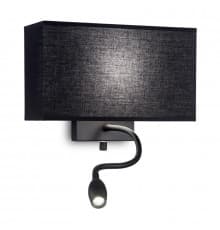 Светильник настенный Ideal Lux Hotel AP2 All Black 215709