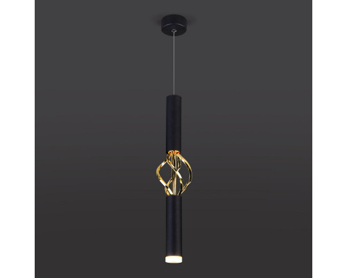 Дополнительное фото Светильник подвесной LED Eurosvet Lance 50191/1 LED черный/золото: Купить в Интернет магазин освещения GCSVET.RU