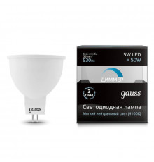 Светодиодная лампа для диммера Gauss GU5.3 5W 4100K матовая 101505205-D