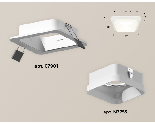 Дополнительное фото Светильник встраиваемый Ambrella Light Techno XC7901013 (C7901, N7755): Купить в Интернет магазин освещения GCSVET.RU