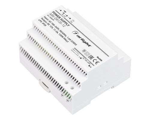 Основное фото Сетевой адаптер Arlight ARV-DR135-12 12V, 11.3A, 135W 035699: Купить в Интернет магазин освещения GCSVET.RU