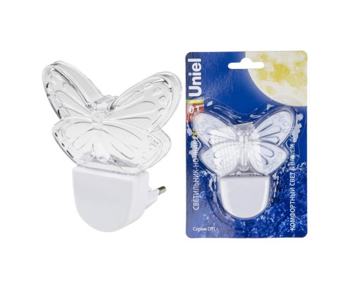 Дополнительное фото Светильник ночник Uniel DTL-315 DTL-315 Бабочка/White: Купить в Интернет магазин освещения GCSVET.RU