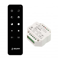 Диммер Arlight SMART-SET-TRIAC-601-72-DIM-PD-IN Black (230V, 1x1.5A, ПДУ 10кн, 2.4G) 036190
