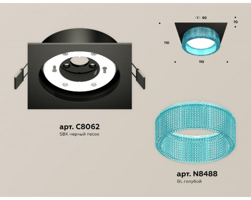 Дополнительное фото Светильник встраиваемый Ambrella Light Techno Spot XC8062033 (C8062, N8488): Купить в Интернет магазин освещения GCSVET.RU