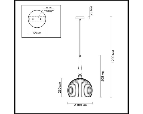 Дополнительное фото Светильник подвесной Odeon Light 4766/1: Купить в Интернет магазин освещения GCSVET.RU