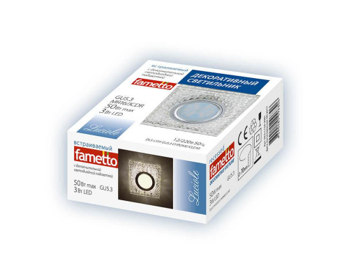 Дополнительное фото Светильник встраиваемый Fametto Luciole DLS-L134 GU5.3 Chrome/Clear: Купить в Интернет магазин освещения GCSVET.RU