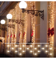 Гирлянда занавес Eurosvet 200-101 теплый белый с эффектом мерцания 2*3м IP65