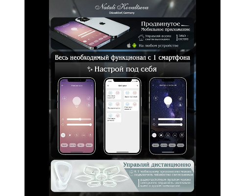 Дополнительное фото Люстра потолочная Natali Kovaltseva Line LED LAMPS 81171: Купить в Интернет магазин освещения GCSVET.RU