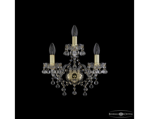 Основное фото Настенный светильник Bohemia Ivele Crystal 1409B/2+1/141 G: Купить в Интернет магазин освещения GCSVET.RU